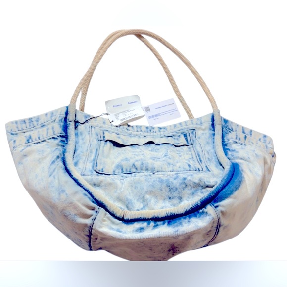 Proenza Schouler Large Denim Tote Bag 24” x 14”. RETAIL $1395 - Picture 4 of 9